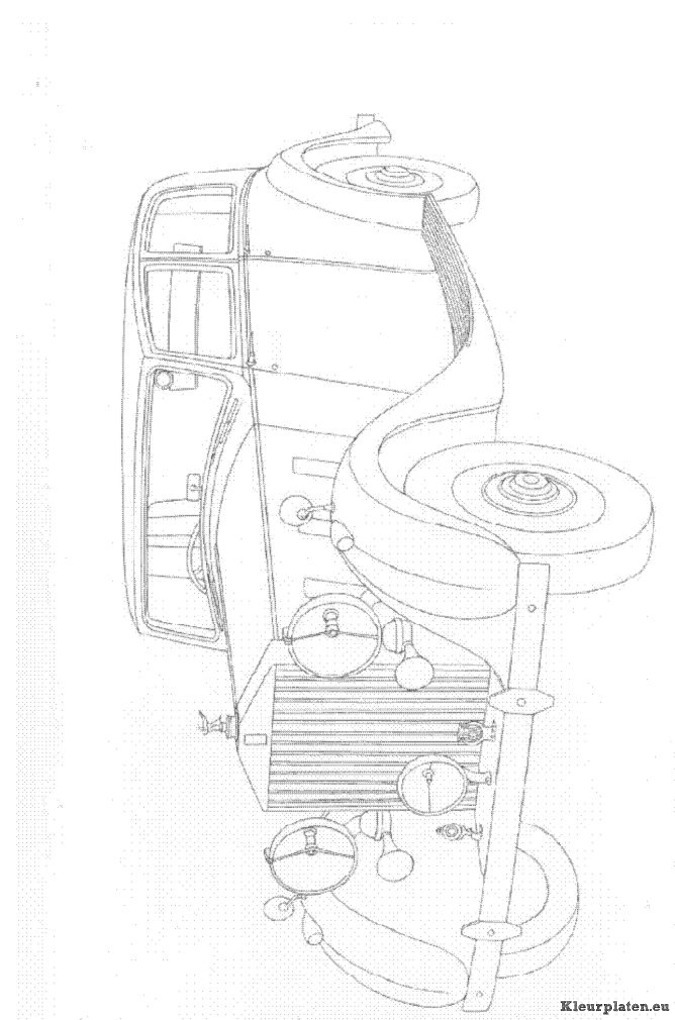 Klassieke auto kleurplaat