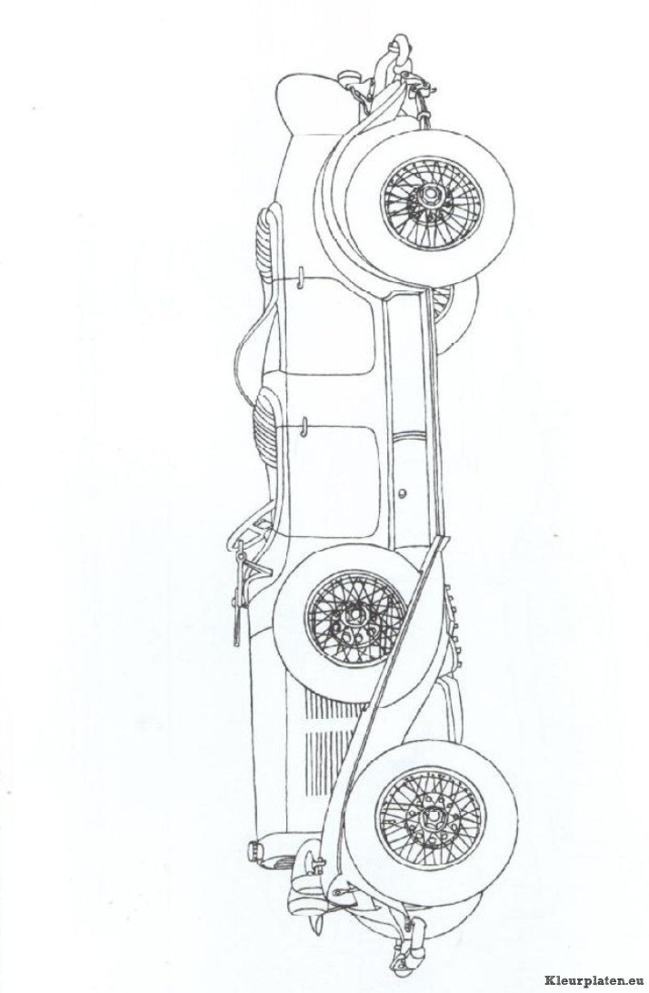 Klassieke auto kleurplaat