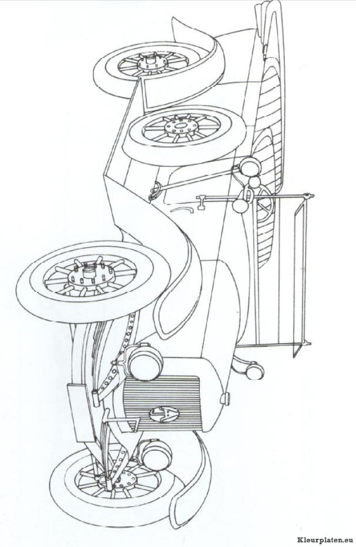 Klassieke auto kleurplaat