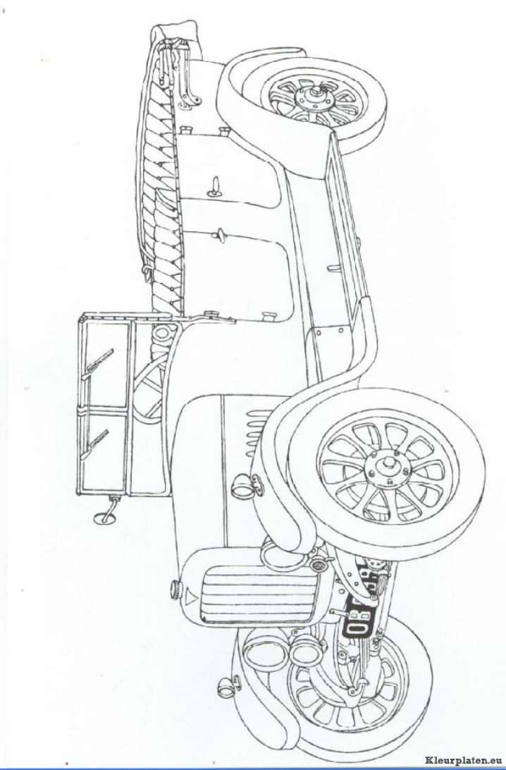 Klassieke auto kleurplaat