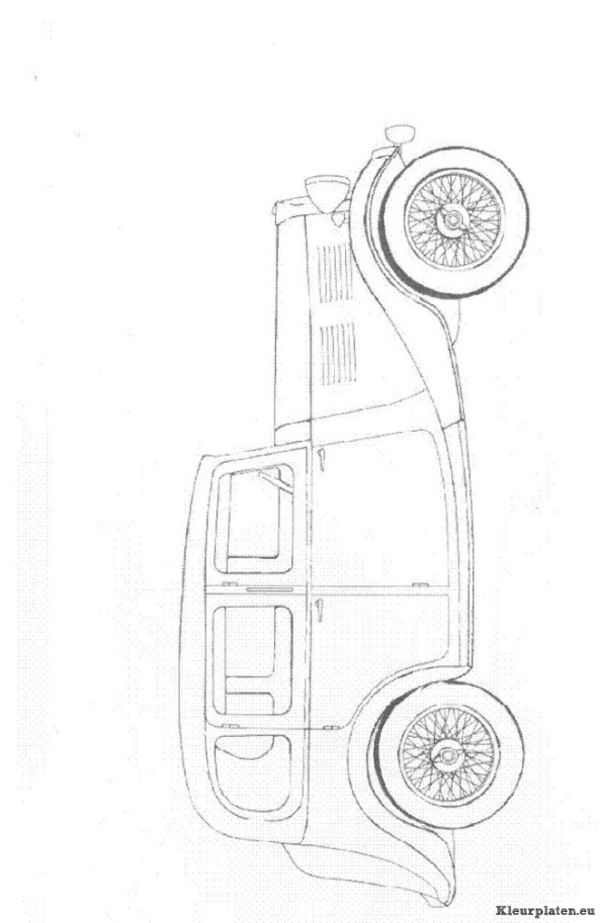 Klassieke auto kleurplaat