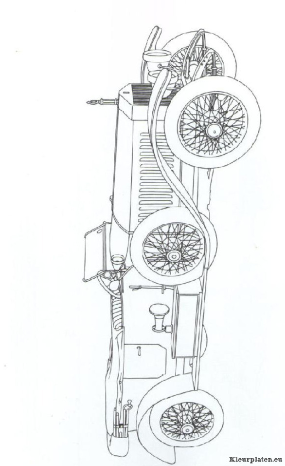 Klassieke auto kleurplaat