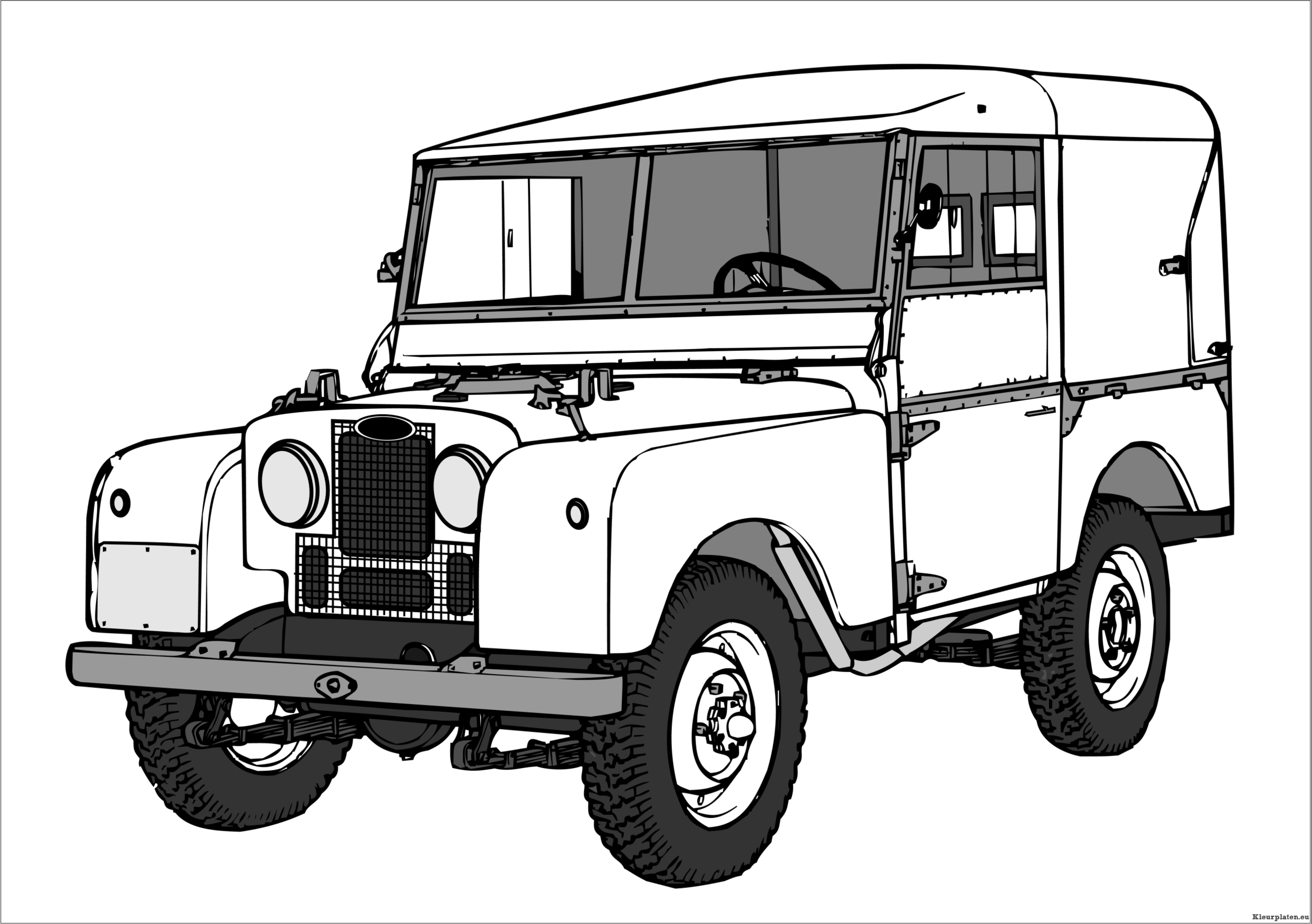 Landrover kleurplaten