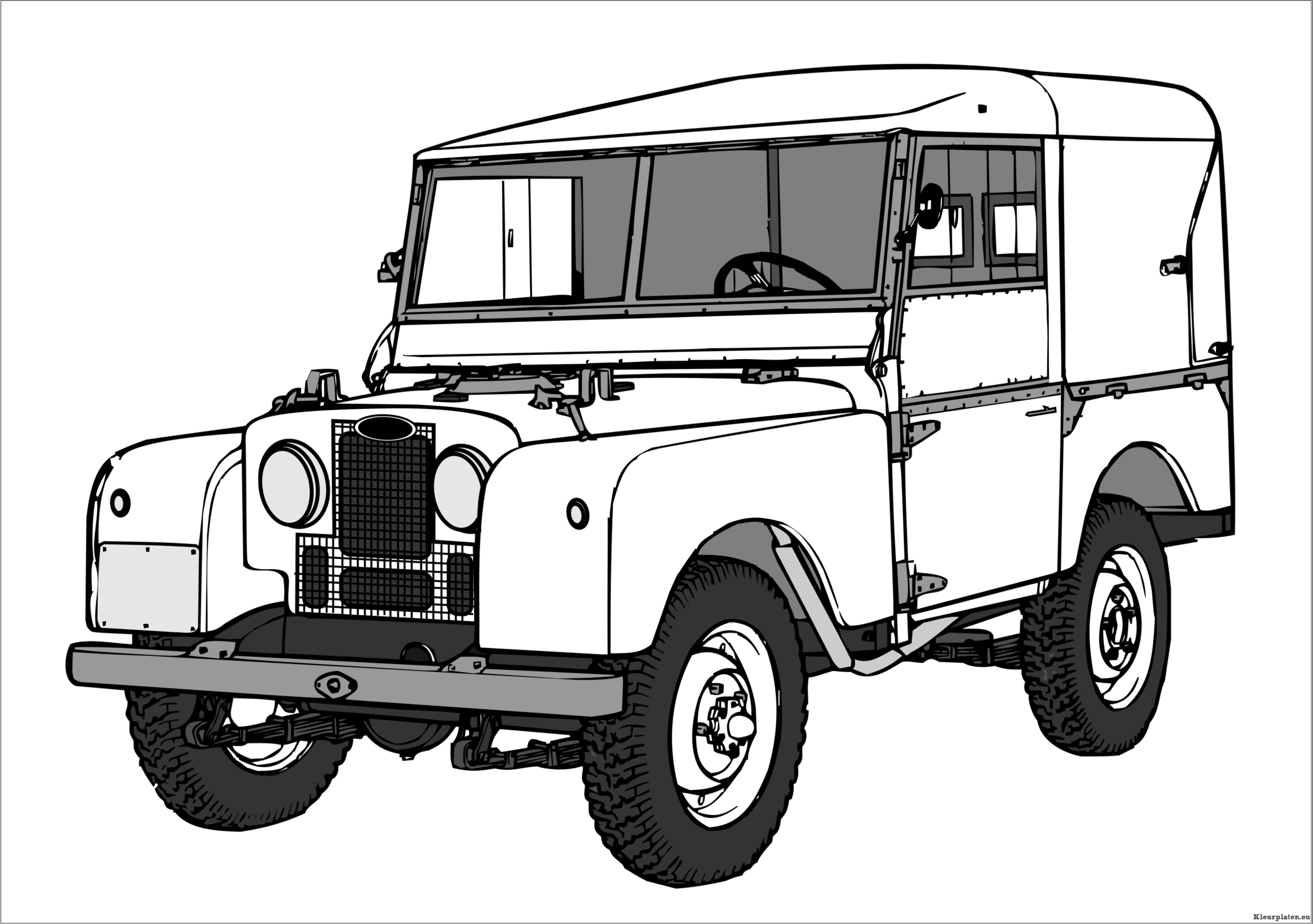 Landrover kleurplaat