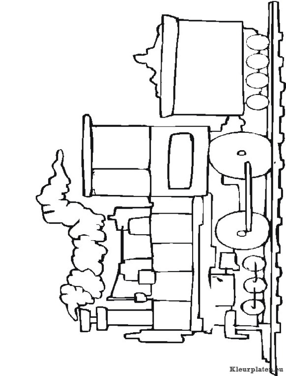 Treinen kleurplaten