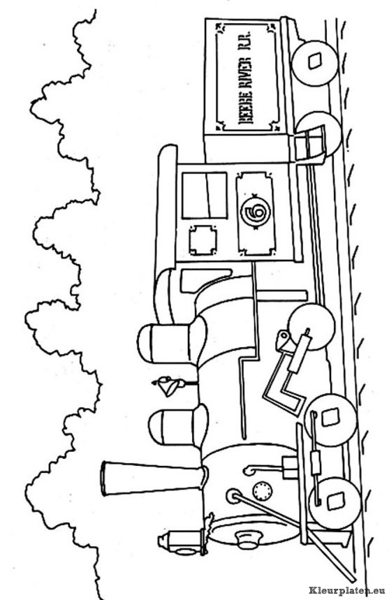 Treinen kleurplaten