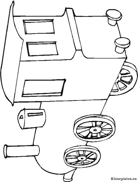 Treinen kleurplaten