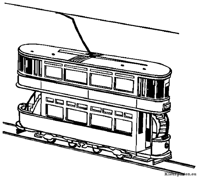 Treinen kleurplaten