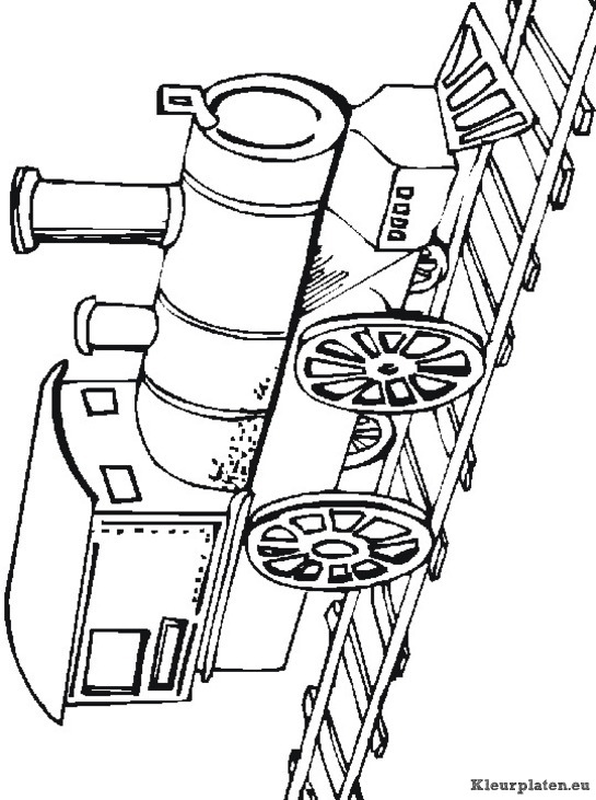 Treinen kleurplaten