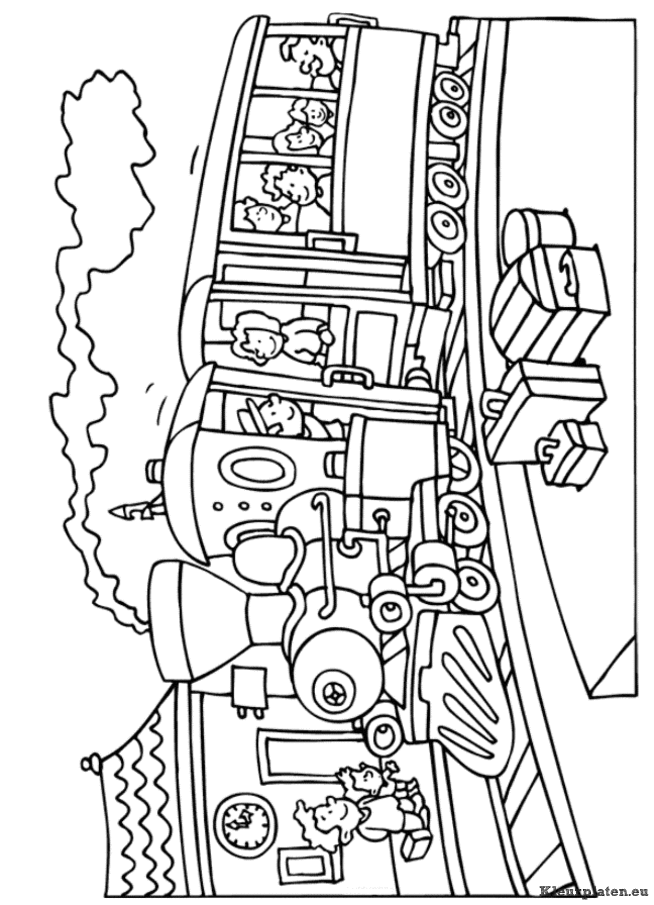 Treinen kleurplaten