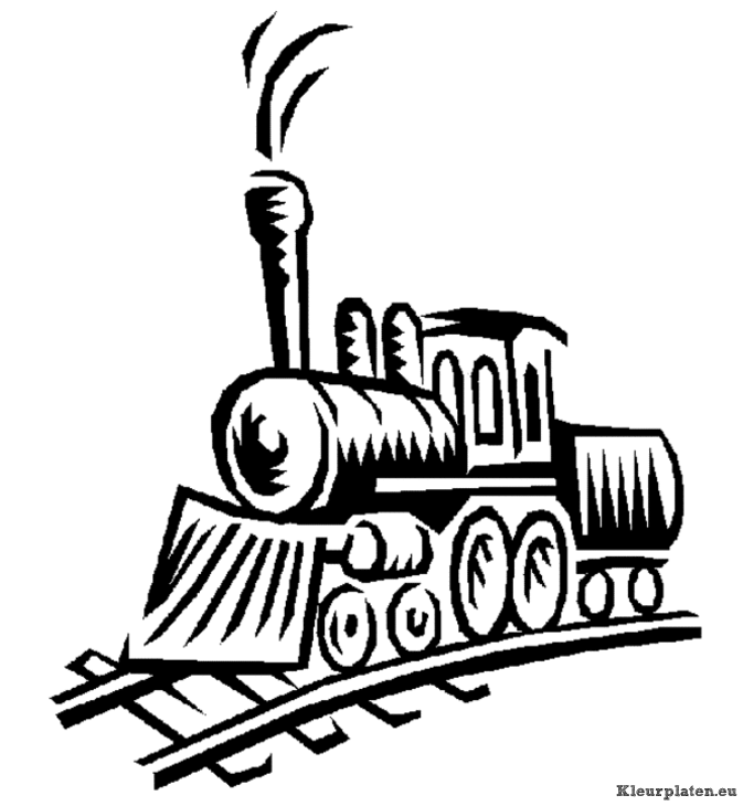 Treinen kleurplaten