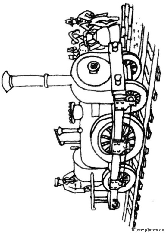 Treinen kleurplaten