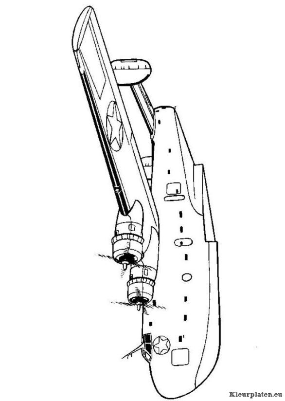 Vliegtuigen tweede wereldoorlog kleurplaat