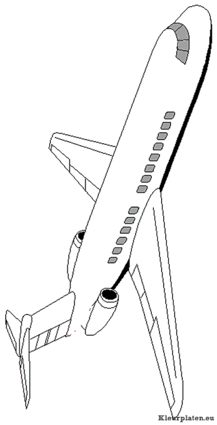 Vliegtuigen kleurplaat