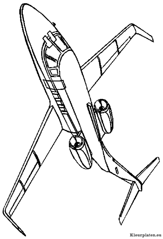 Vliegtuigen kleurplaat