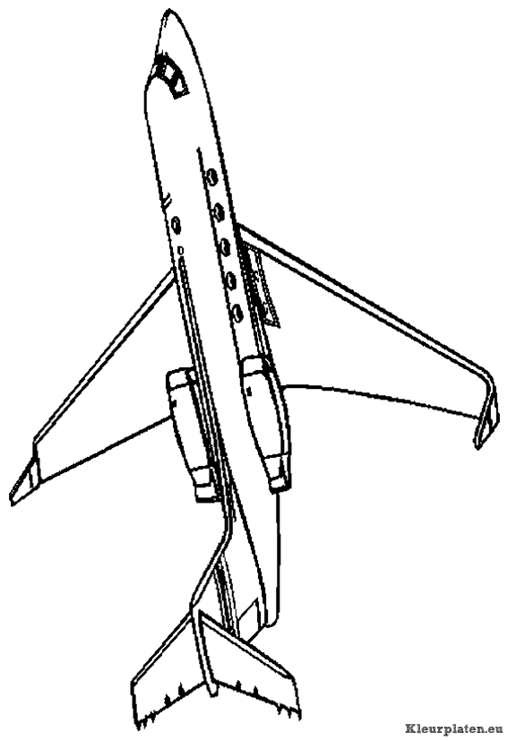 Vliegtuigen kleurplaat