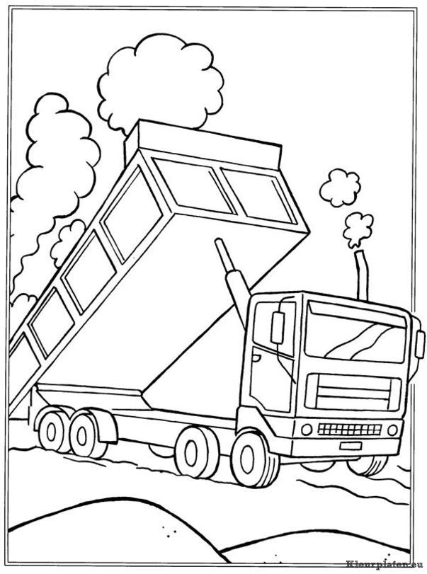 Vrachtwagens kleurplaten