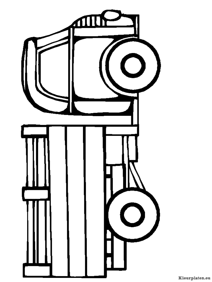 Vrachtwagens kleurplaat