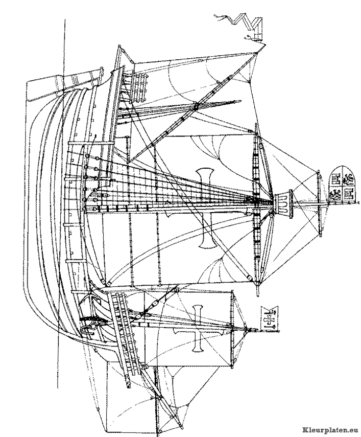 Zeilschepen kleurplaten
